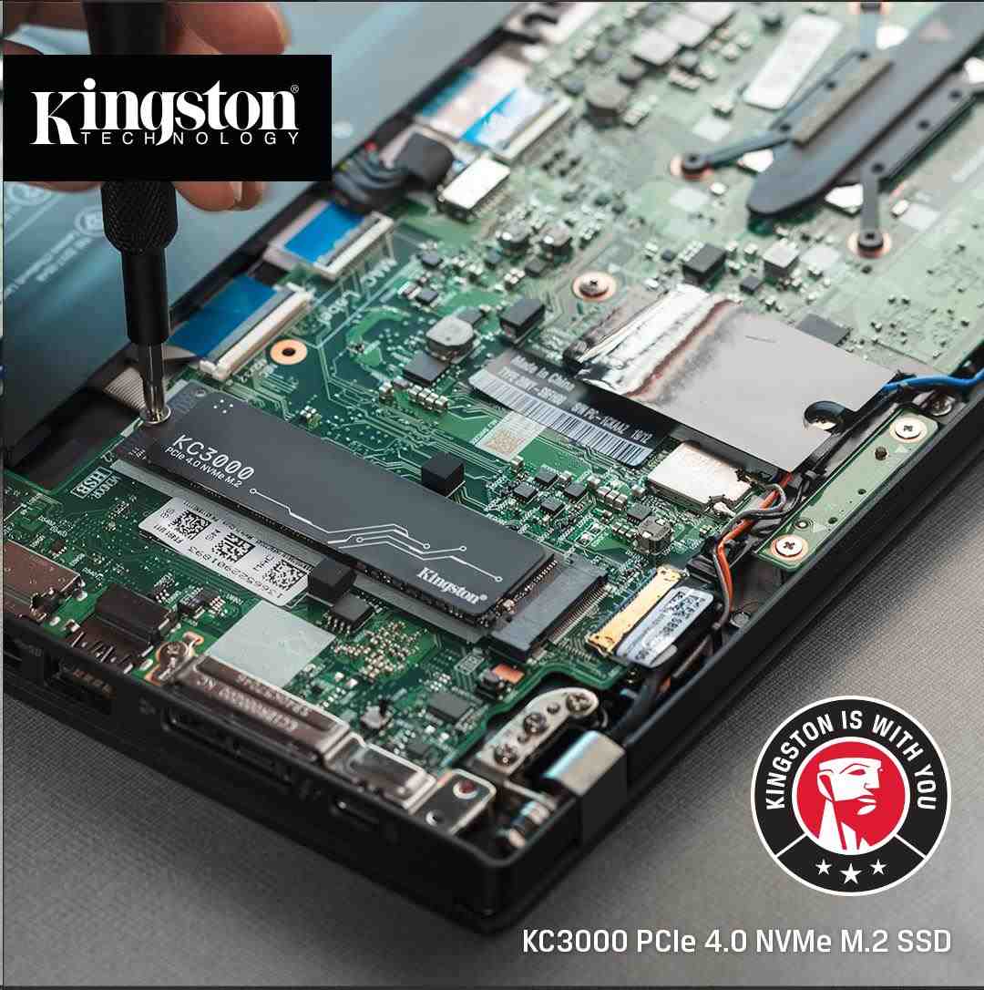 Kingston SSD 1TB (1024GB) KC3000 M.2 2280 NVMe™ PCIe Gen 4 (R 7000MB/s; W 6000MB/s)