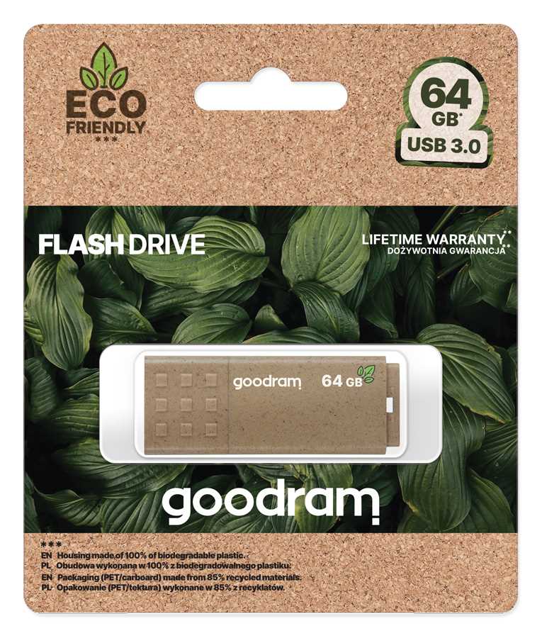 GOODRAM Flash Disk 64GB UME3, USB 3.0, ECO FRIENDLY