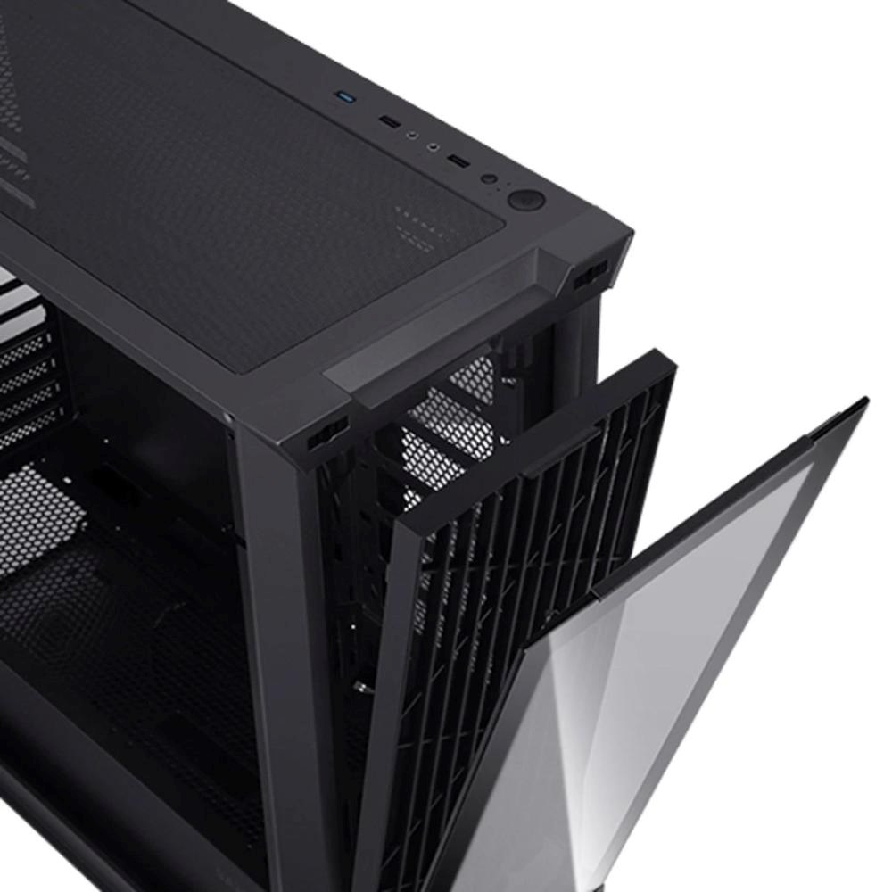 EVOLVEO Ptero Q2G, skříň ATX, 4x ARGB ventilátor, čelní+boční panel sklo, černá