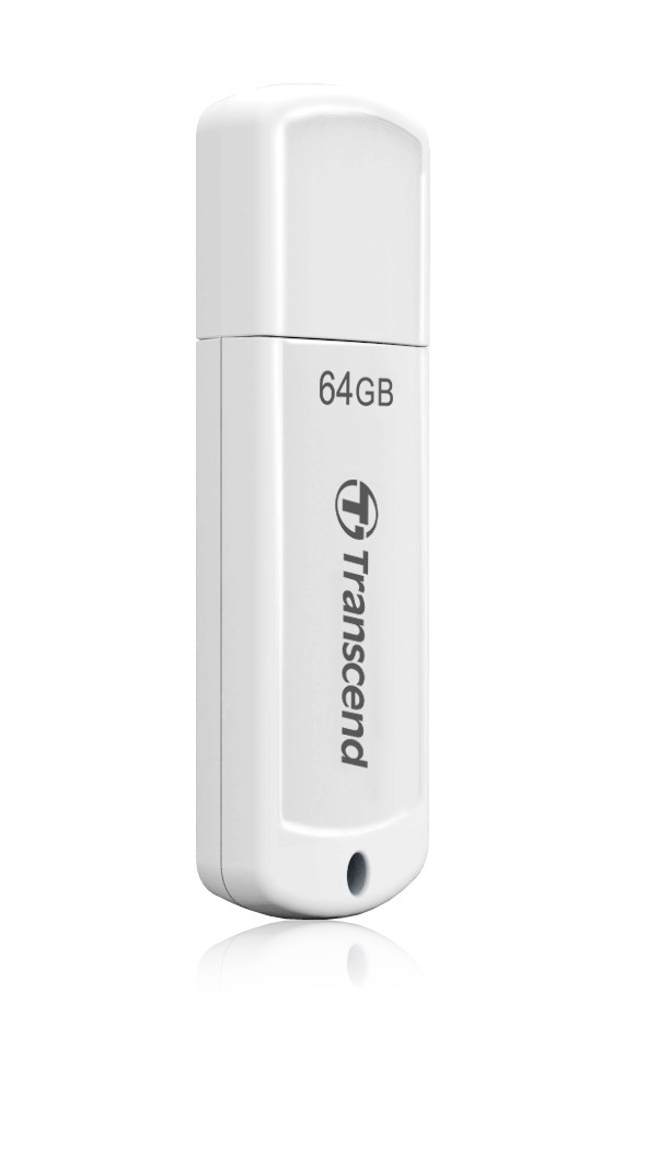 TRANSCEND Flash Disk 64GB JetFlash®370, USB 2.0 (R:16/W:6 MB/s) bílá