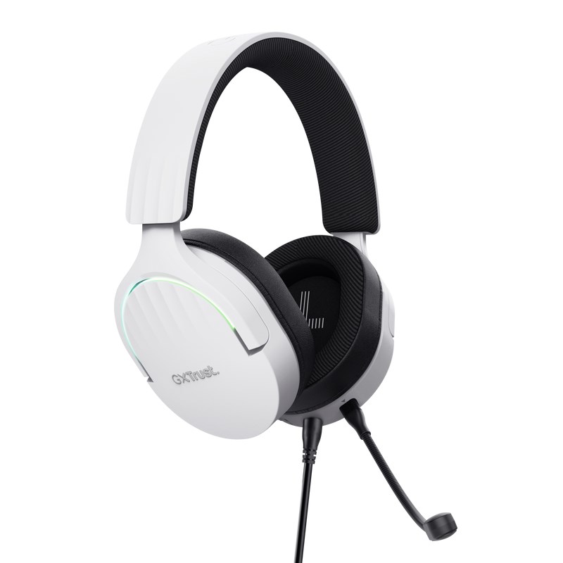 TRUST Herní sluchátka GXT 490W FAYZO, USB, bílá