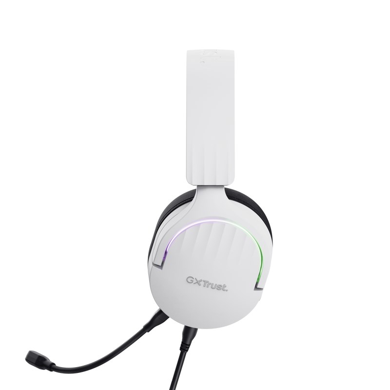 TRUST Herní sluchátka GXT 490W FAYZO, USB, bílá