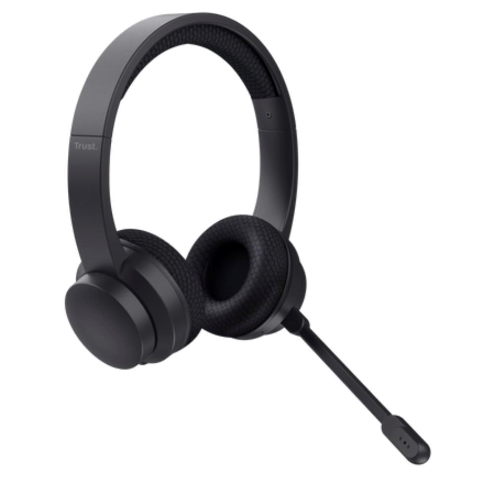TRUST sluchátka s mikrofonem Ayda PC headset, Bluetooth, EKO Produkt, Noise-Cancelling