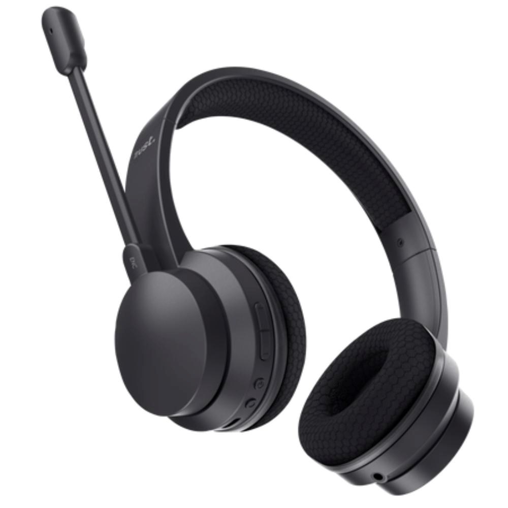 TRUST sluchátka s mikrofonem Ayda PC headset, Bluetooth, EKO Produkt, Noise-Cancelling