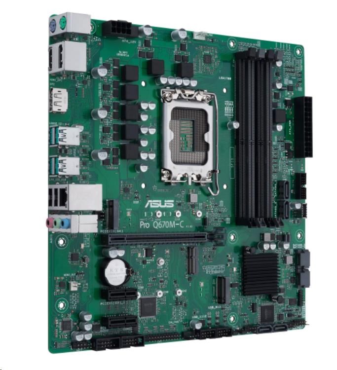 ASUS MB Sc LGA1700 PRO Q670M-C-CSM, Intel Q670, 4xDDR5, 2xDP, 1xHDMI, mATX