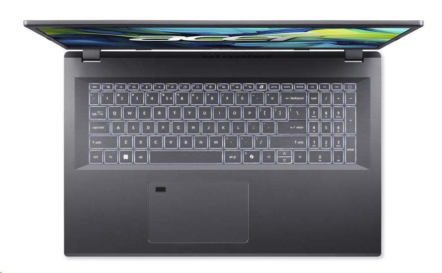 ACER NTB Aspire 17 (A17-51M-753U),Core 7 150U,17.3"FHD,16GB,1TB SSD,Intel Graphics,Linux,Gray