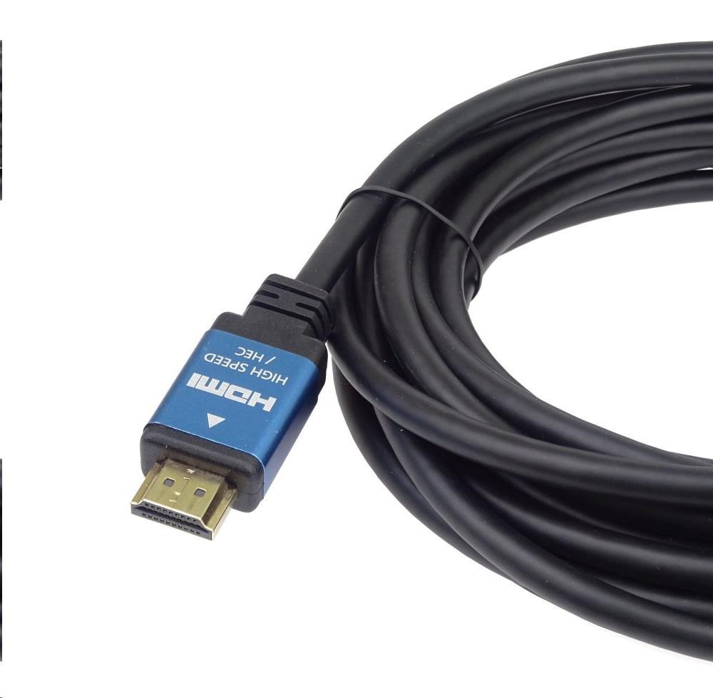 PREMIUMCORD Kabel HDMI - Ultra HDTV, 0.5m (kovové, zlacené konektory)