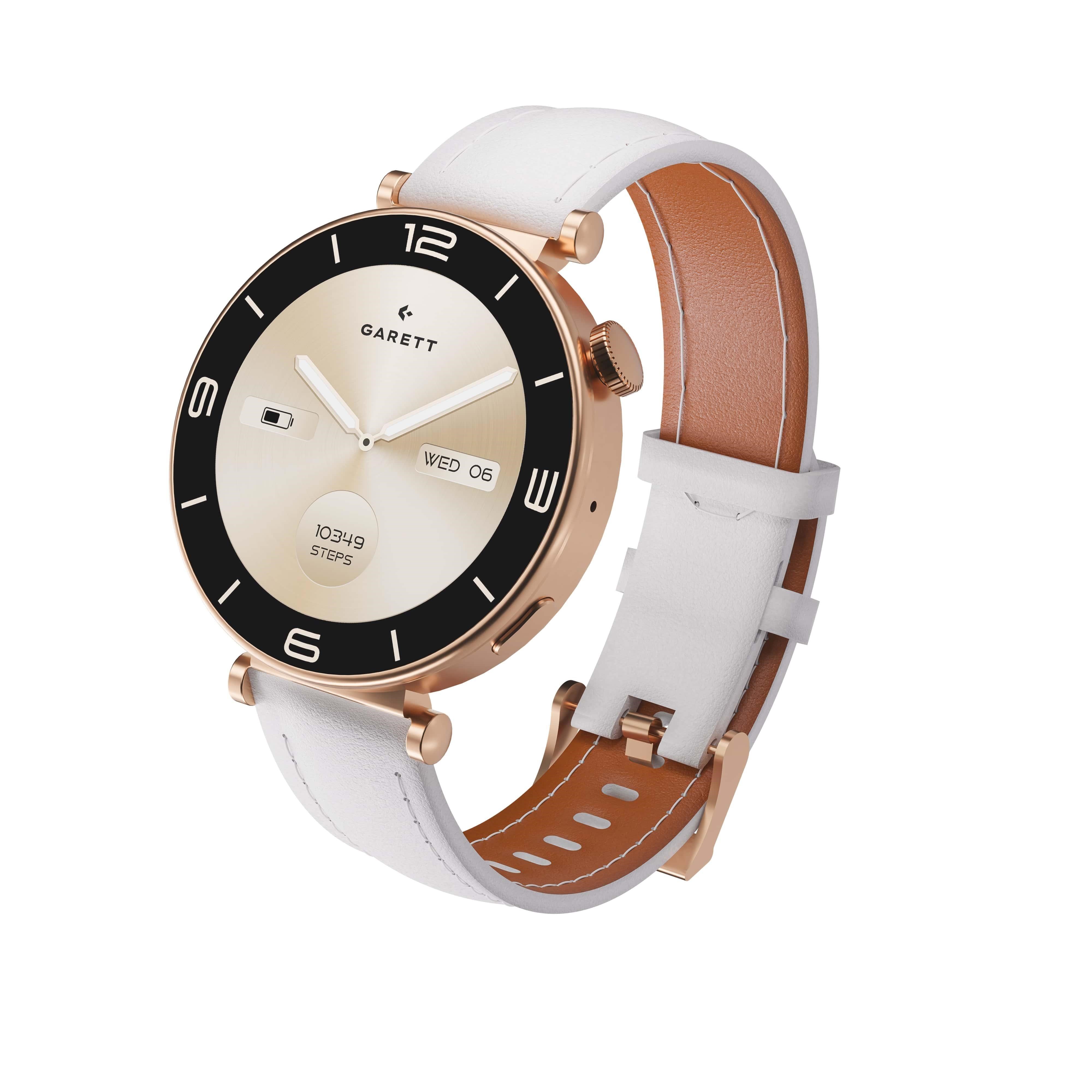 Garett Smartwatch ROSE zlatá, Solid steel