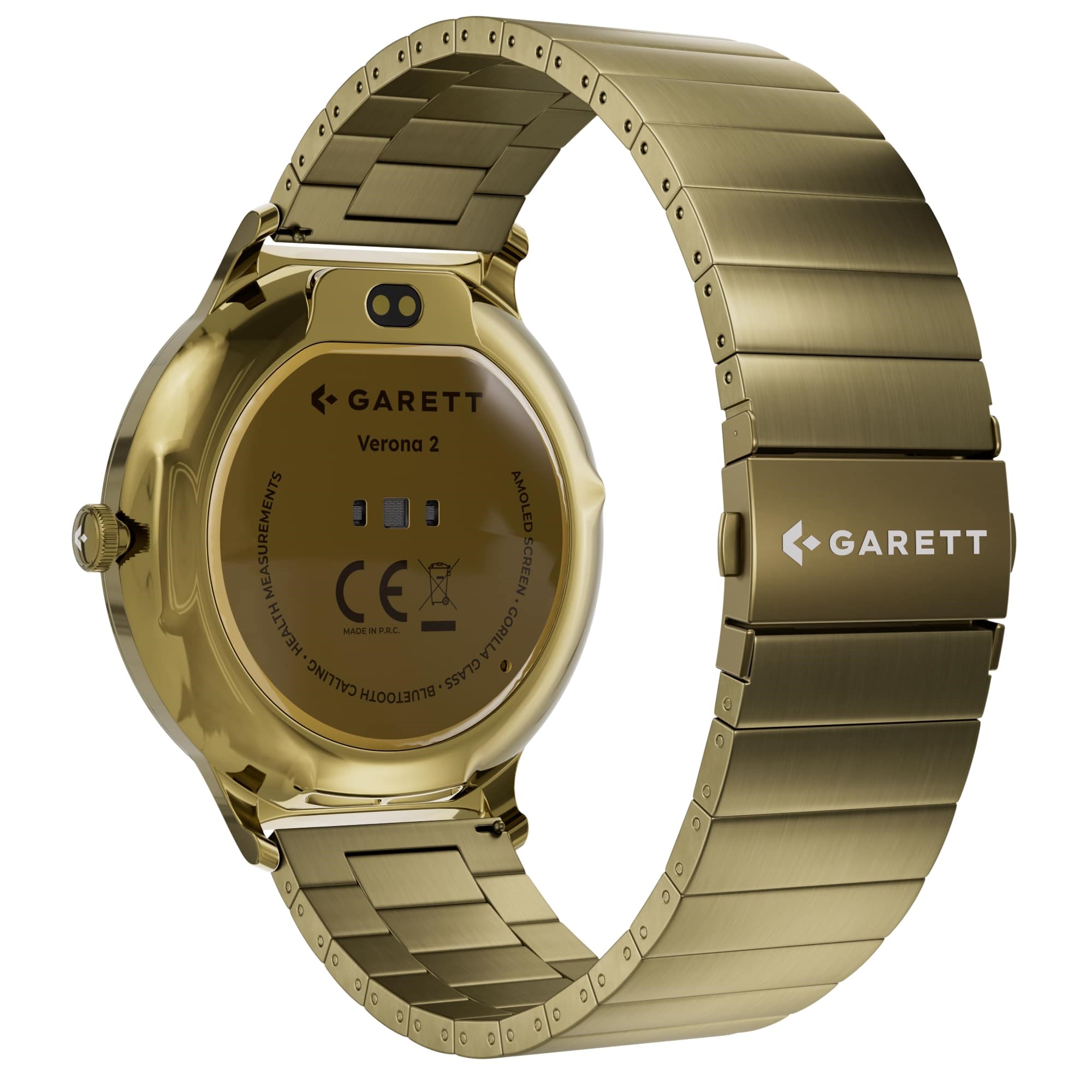 Garett Smartwatch Verona 2 zlatá SOLID steel