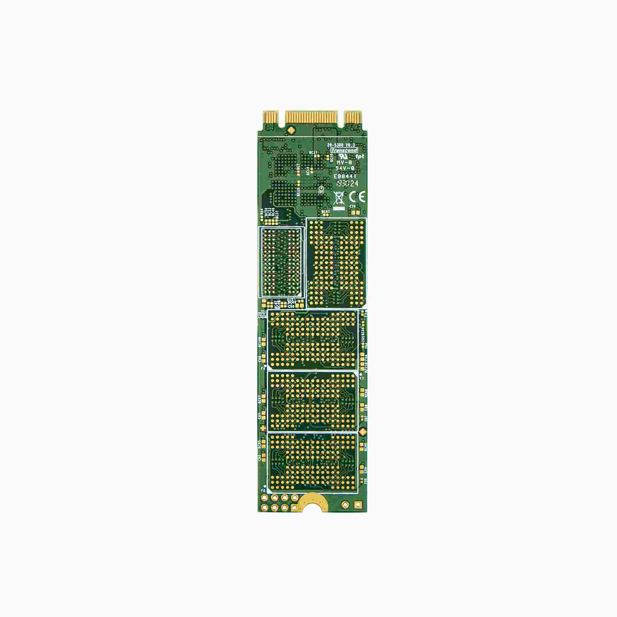 TRANSCEND SSD MTS832S, Single Side, 256GB, M.2 2280, SATA B+M Key, TLC