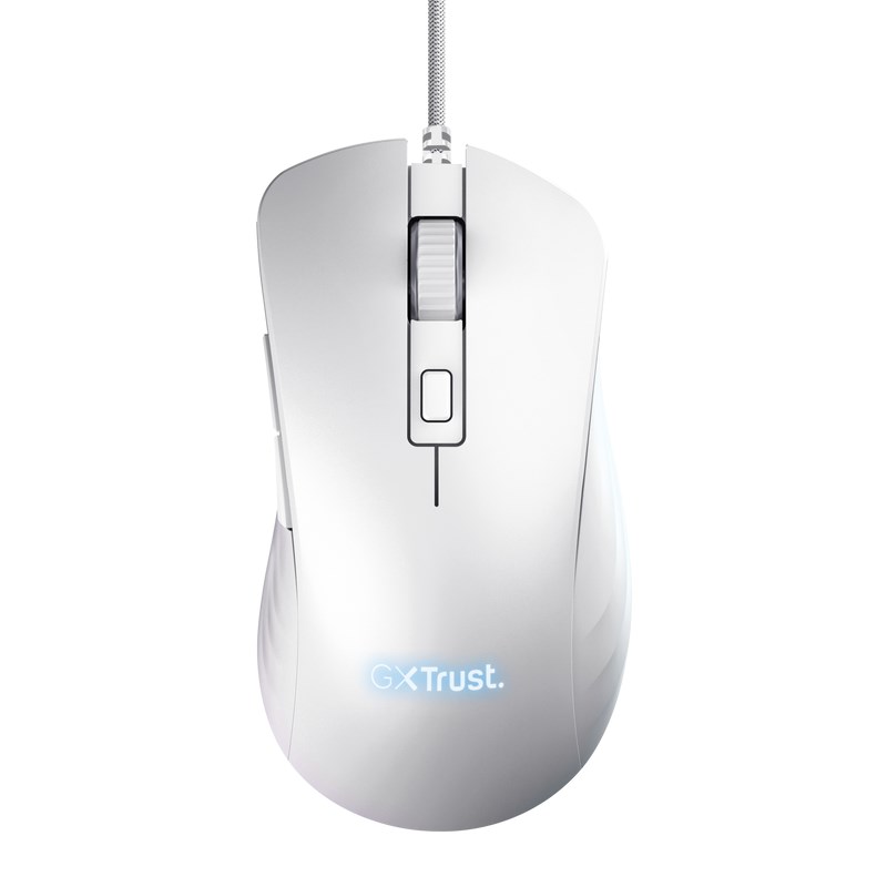 TRUST herní myš GXT 924W YBAR+ Gaming Mouse, optická, USB, bílá