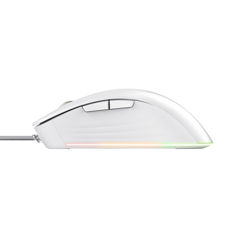 TRUST herní myš GXT 924W YBAR+ Gaming Mouse, optická, USB, bílá