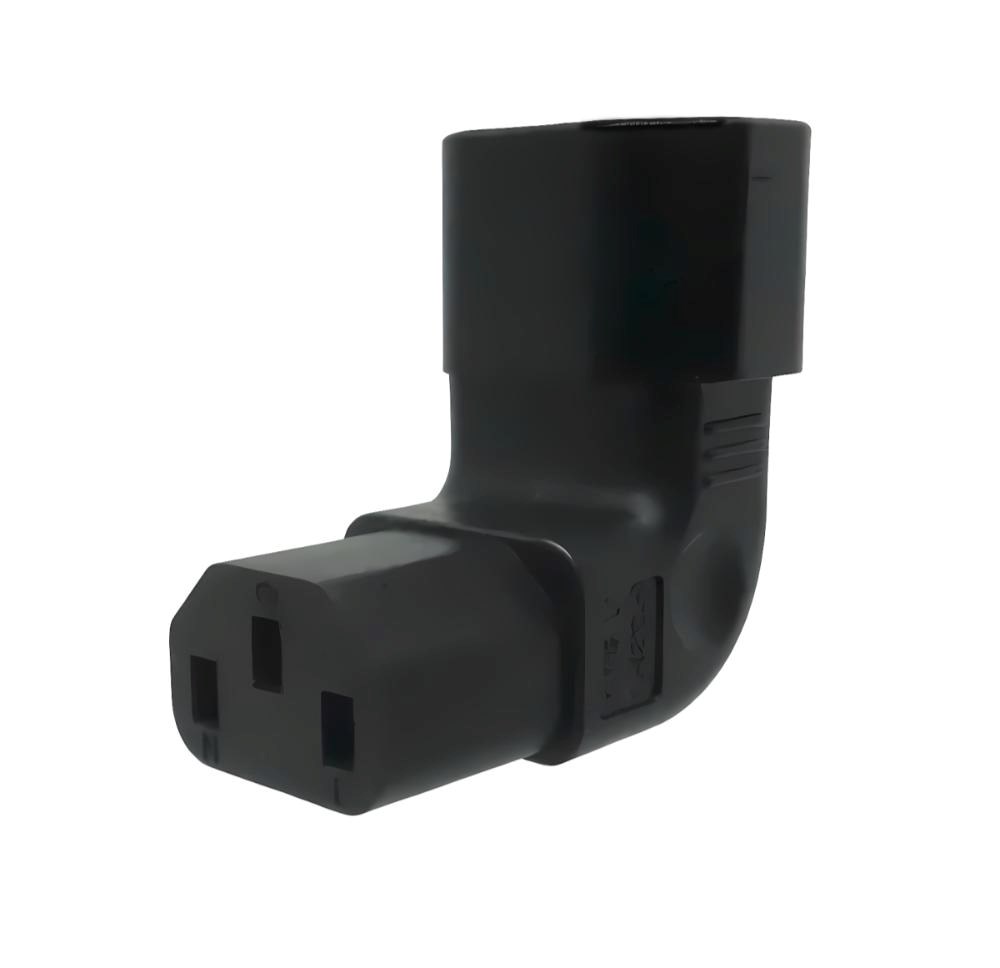 Adaptér vertikálně úhlový IEC C13 na IEC C14 napětí 230V, 10A