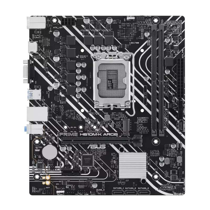 ASUS MB Sc LGA1700 PRIME H610M-K ARGB, Intel H610, 2xDDR5, 1xHDMI, 1xVGA, mATX