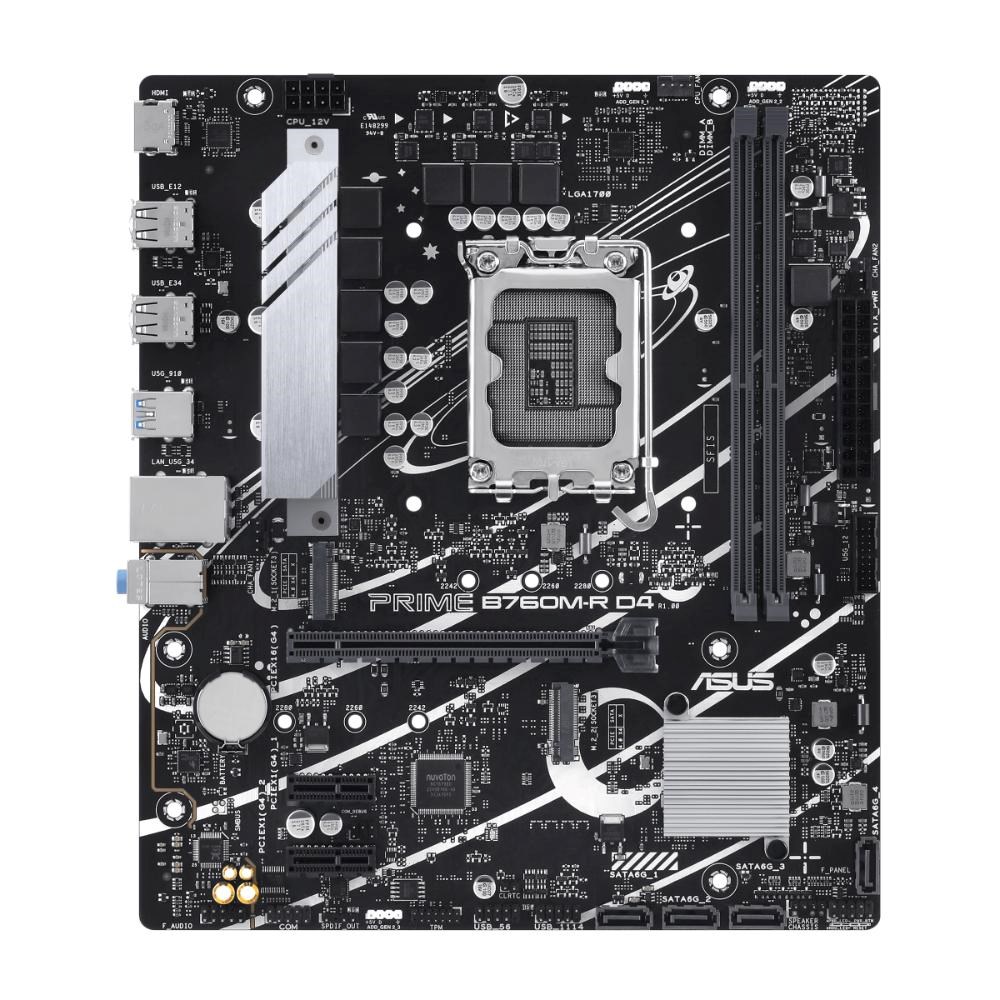 ASUS MB Sc LGA1700 PRIME B760M-R D4, Intel B760, 2xDDR4, 1xHDMI, mATX