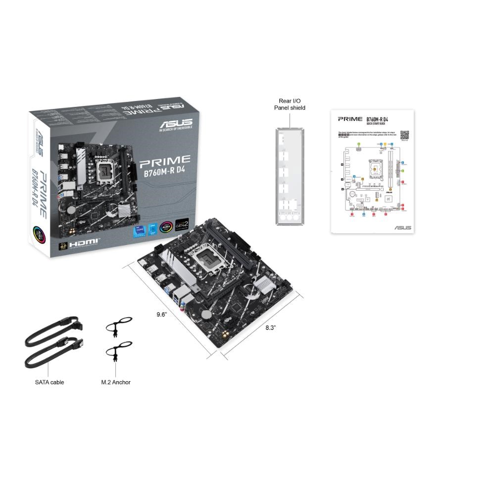 ASUS MB Sc LGA1700 PRIME B760M-R D4, Intel B760, 2xDDR4, 1xHDMI, mATX