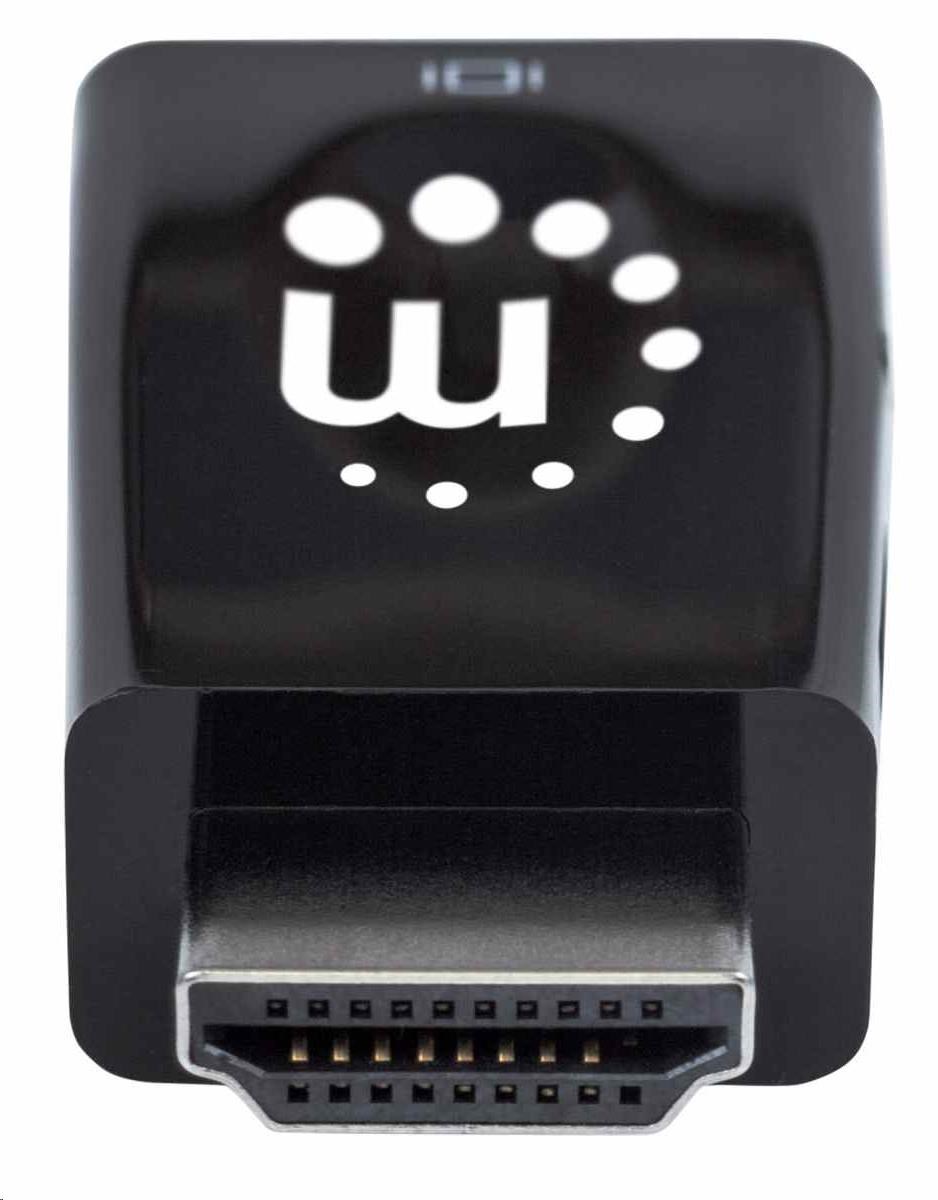 Manhattan adaptér HDMI na VGA, Micro Converter, HDMI Male na VGA Female, audio, černá