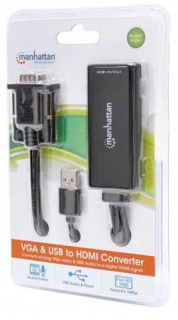 MANHATTAN Převodník z VGA a USB na HDMI