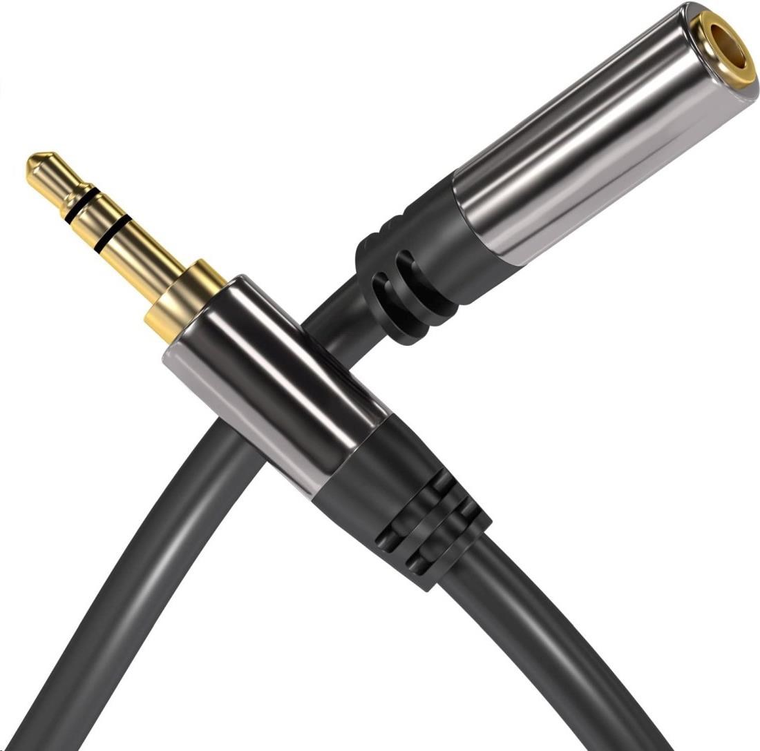 PREMIUMCORD prodlužovací kabel, Jack 3.5mm - Jack 3.5mm M/F 3m