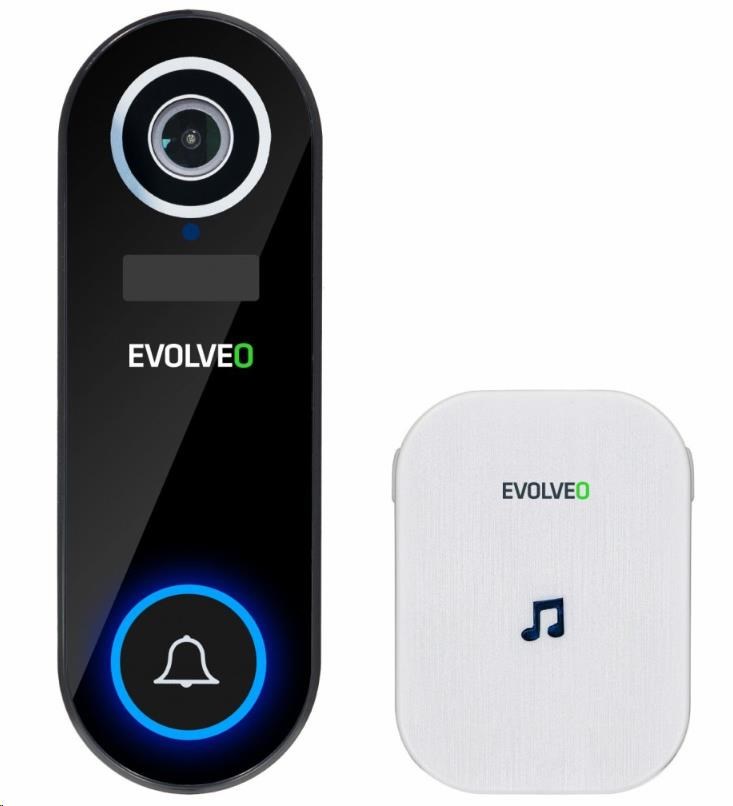 EVOLVEO Ringo DB2 - bezdrátový chytrý videozvonek + zvonek do zásuvky