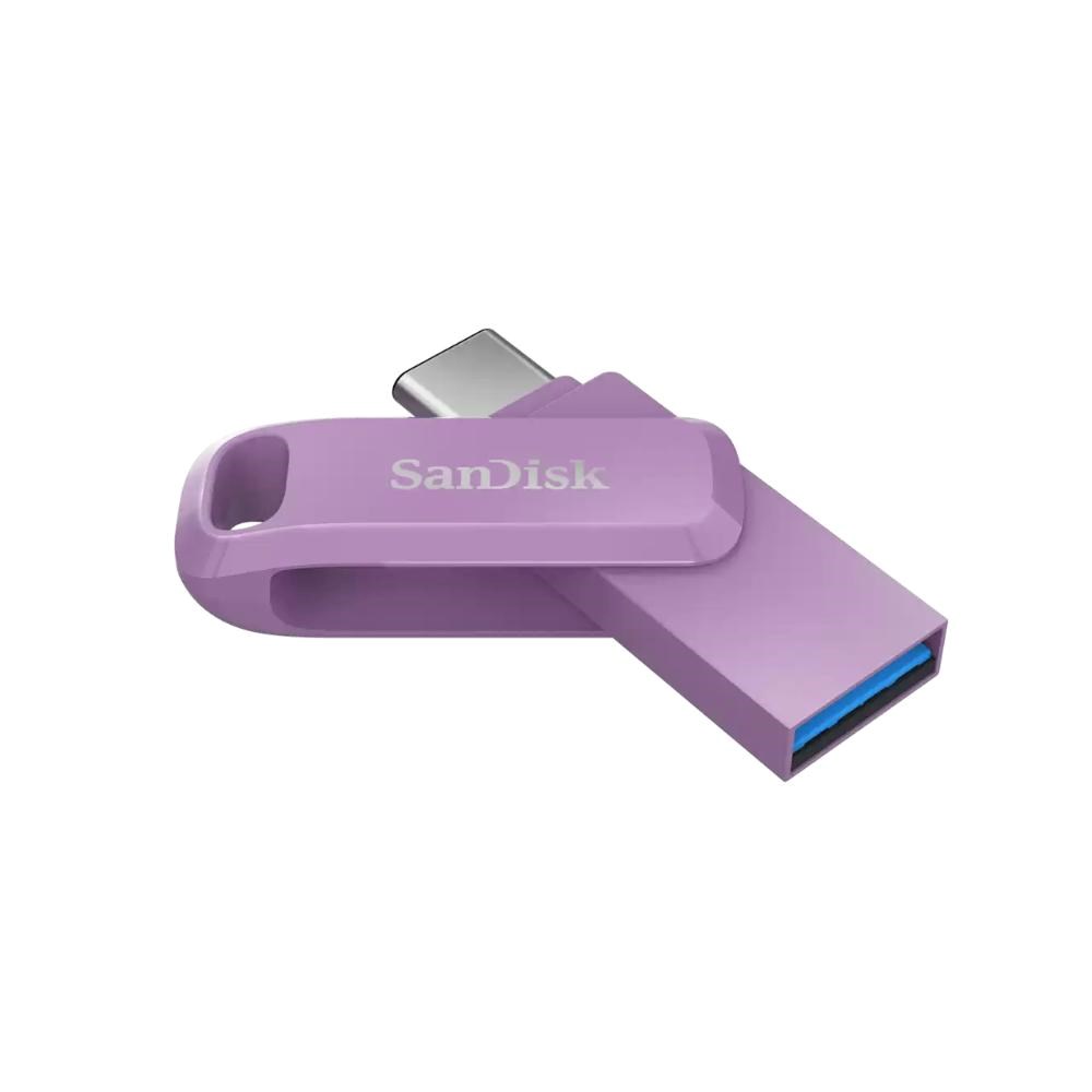 SanDisk Flash Disk 512GB Ultra Dual Drive Go, USB-C 3.2, fialová