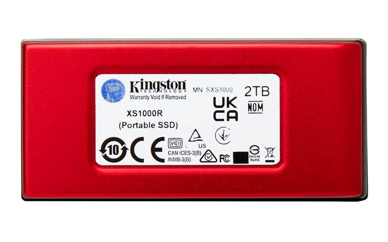 Kingston Externí SSD 2TB XS1000, USB 3.2, červená
