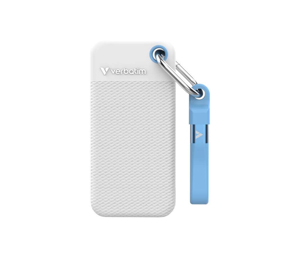 VERBATIM externí SSD 2TB Pocket SSD, USB-C, Bílá
