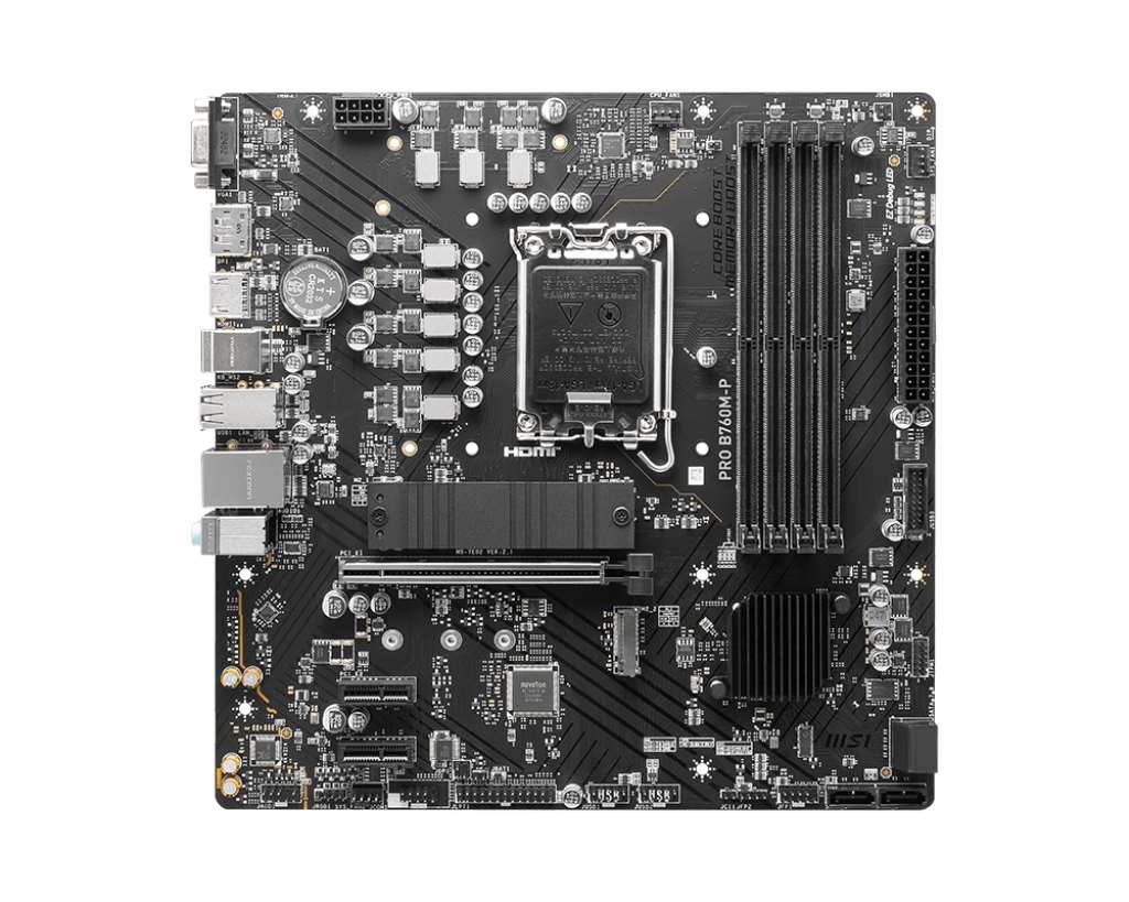 MSI MB Sc LGA1700 PRO B760M-P, Intel B760, 4xDDR5, 1xDP, 1xHDMI, 1xVGA, mATX