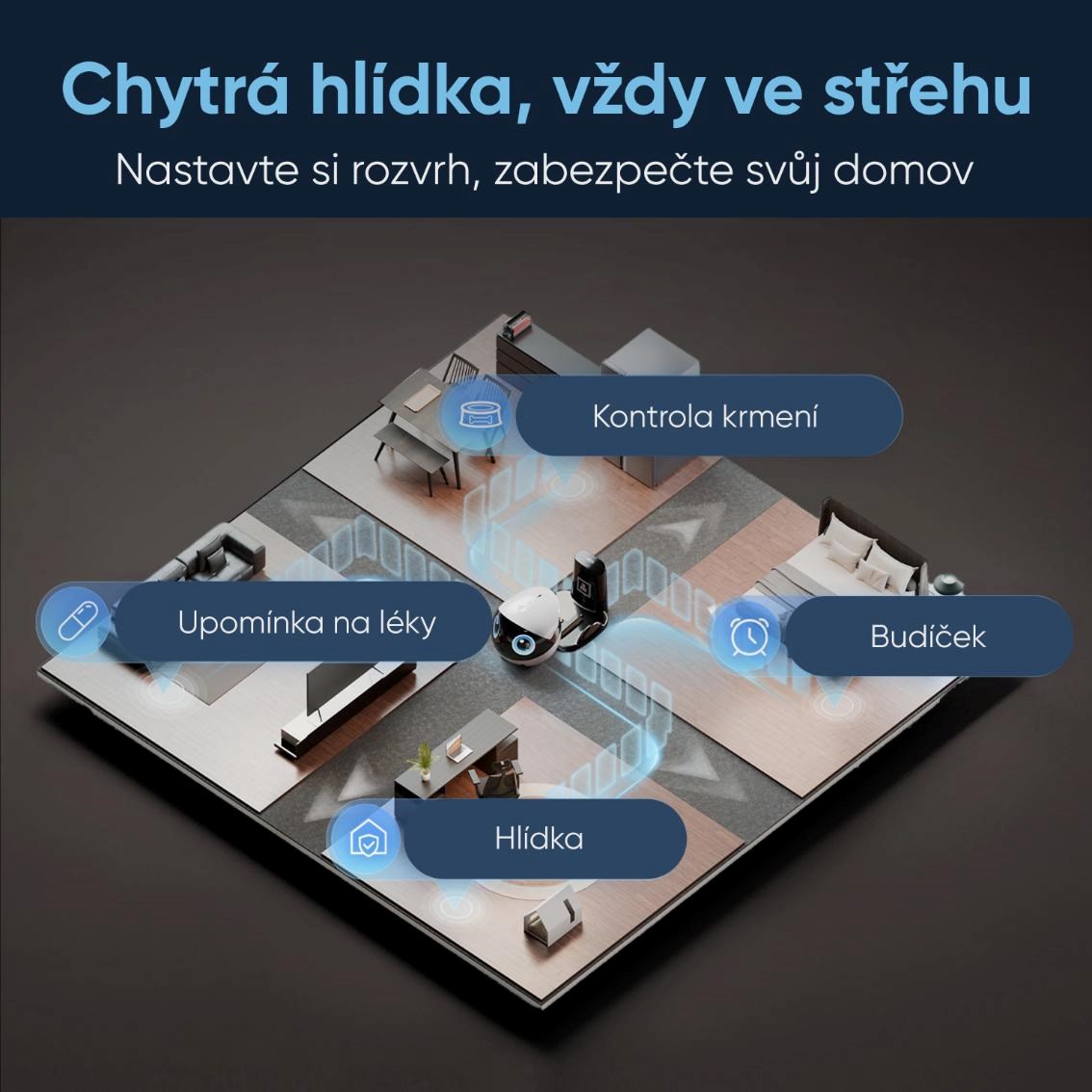 Enabot EBO Air2 Plus - Robotický AI společník s 3K kamerou
