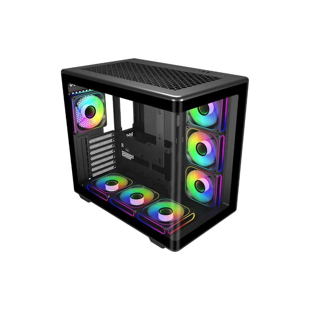Cooler Master case Elite 600, ATX, Průhledná bočnice, 7x 120mm ARGB Fan, Černá