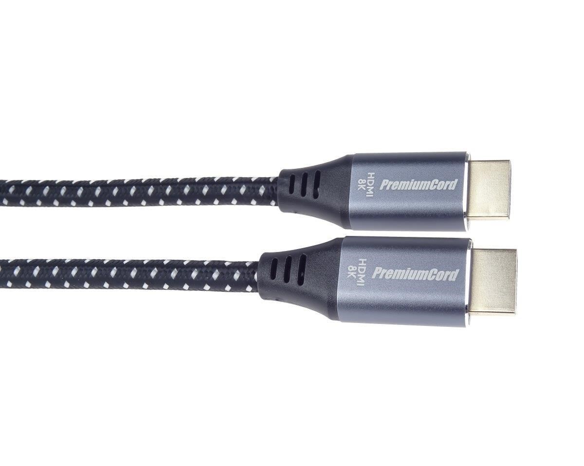 PREMIUMCORD Kabel HDMI 2.1 High Speed + Ethernet kabel 8K@60Hz, zlacené konektory, 3m