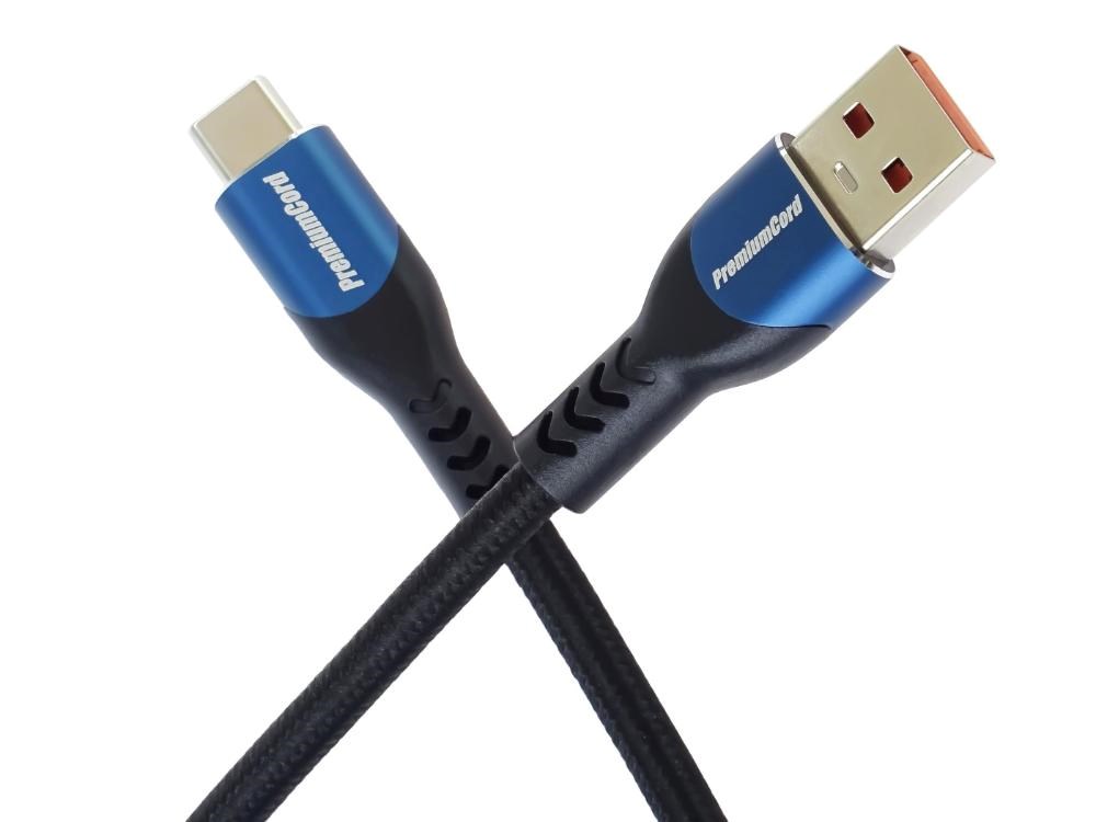PREMIUMCORD Kabel USB-C na USB 2.0, Nabíjecí, 5A, 0.5m