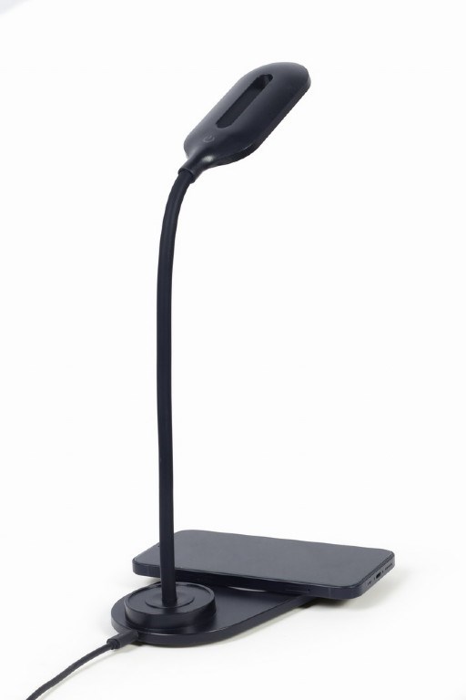 GEMBIRD Bezdrátová QI nabíječka, 10W, s LED lampičkou, černá