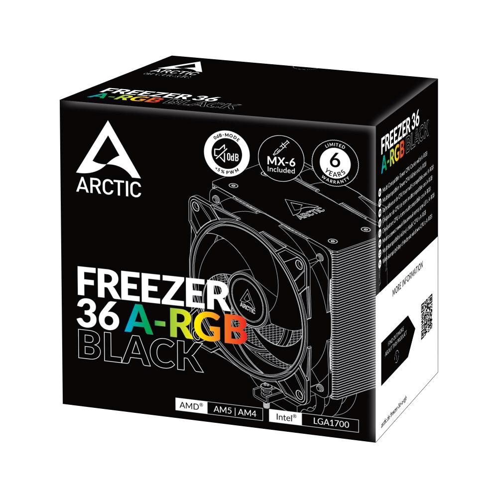 ARCTIC Chladič CPU Freezer 36 ARGB Black, 2x120mm, LGA1851, AM5