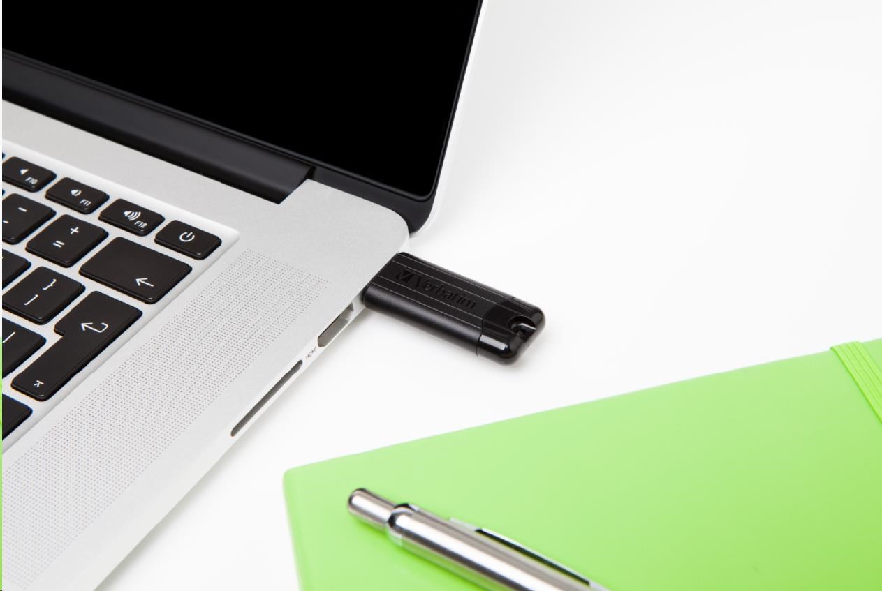 VERBATIM Flash Disk 256GB PinStripe USB 3.0, černá