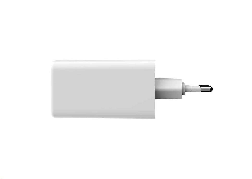 WG - Síťová nabíječka GaN 100W, 3x USB, 1x USB-A + 2x USB-C, white
