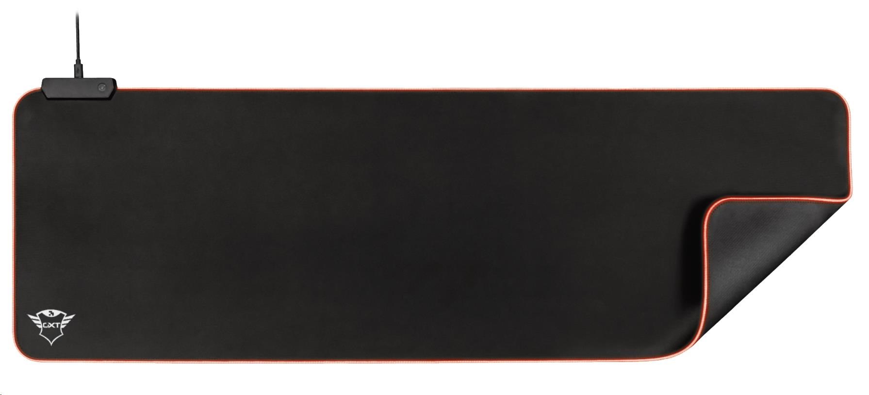 TRUST podložka pod myš GXT 764 Glide-Flex XXL RGB-illuminated Flexible Mouse Pad