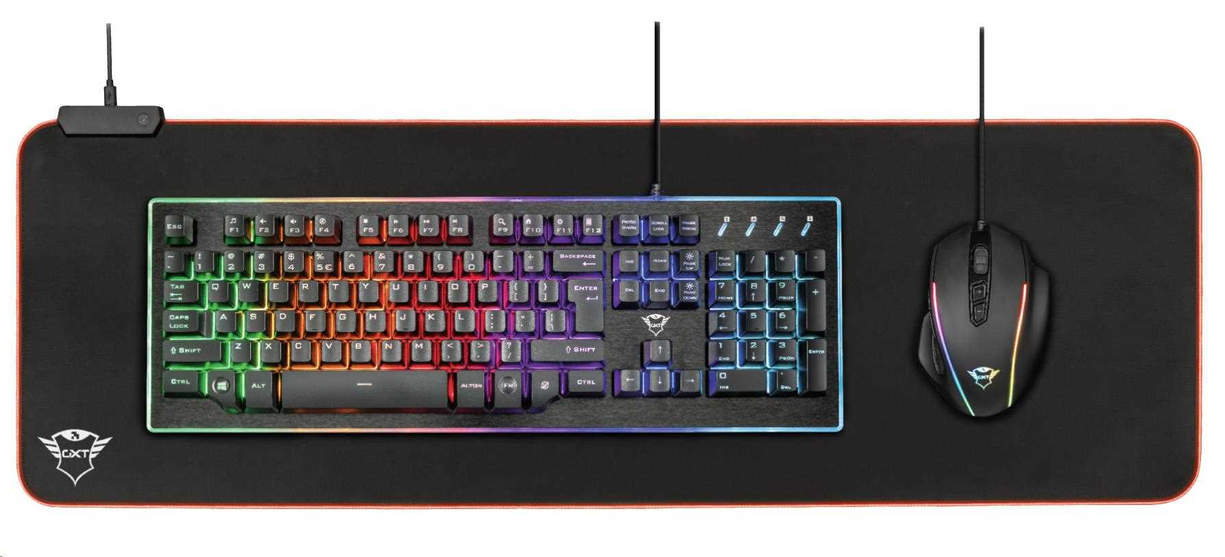 TRUST podložka pod myš GXT 764 Glide-Flex XXL RGB-illuminated Flexible Mouse Pad