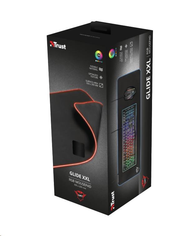 TRUST podložka pod myš GXT 764 Glide-Flex XXL RGB-illuminated Flexible Mouse Pad
