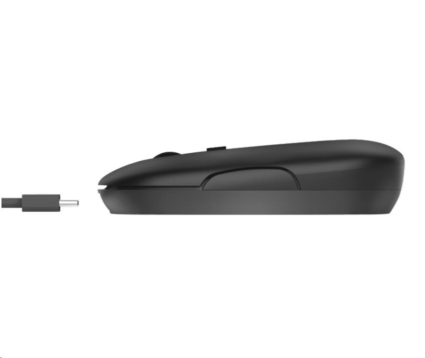 TRUST myš PUCK, bezdrátová, USB, černá