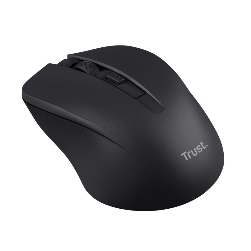 TRUST myš Mydo tichá bezdrátová myš, optická, USB, černá