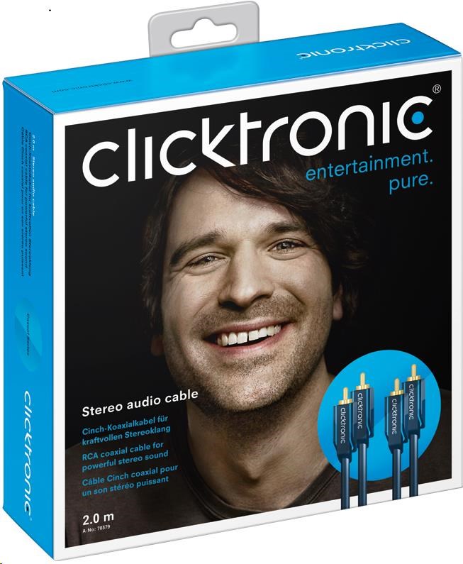 ClickTronic HQ OFC kabel 2x Cinch - 2x Cinch RCA, M/M, 10m