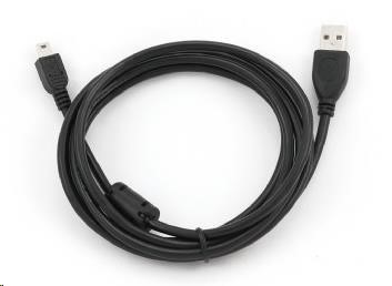 GEMBIRD Kabel USB 2.0 A-Mini B (5pin) propojovací, HQ s ferritovým jádrem, 1,8m, černý