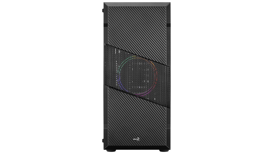 AEROCOOL skříň Menace Saturn FRGB ML G, Mid tower, 2x USB 3.0, 2x audio, 1x 120mm FRGB Fan, bez zdroje