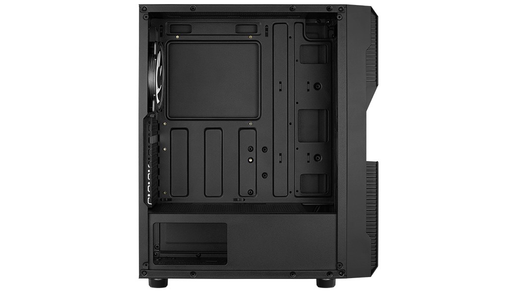 AEROCOOL skříň Menace Saturn FRGB ML G, Mid tower, 2x USB 3.0, 2x audio, 1x 120mm FRGB Fan, bez zdroje