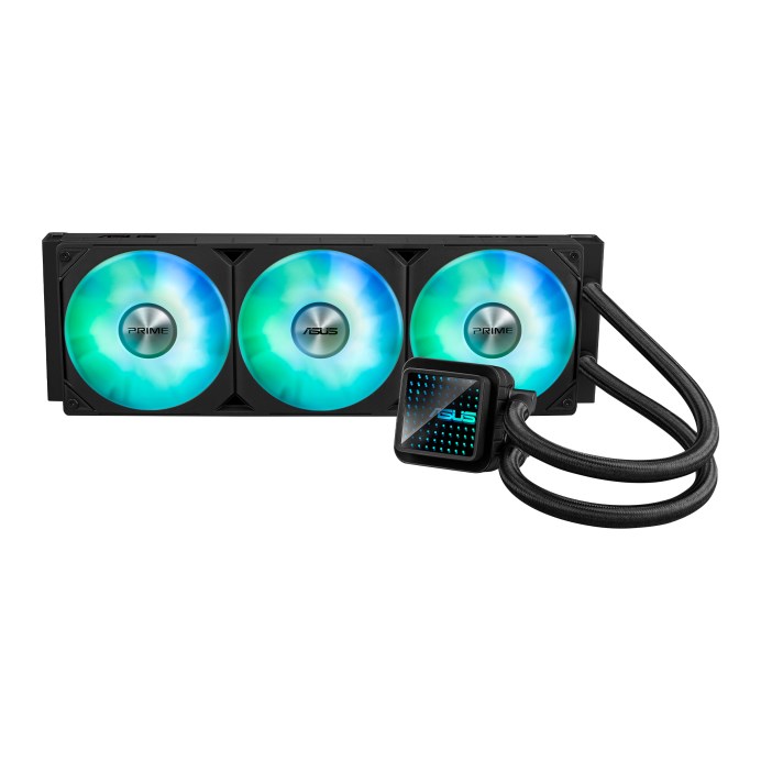 ASUS vodní chladič CPU AIO PRIME LC 360 ARGB, 3x120mm, AM5, LGA1851, černá