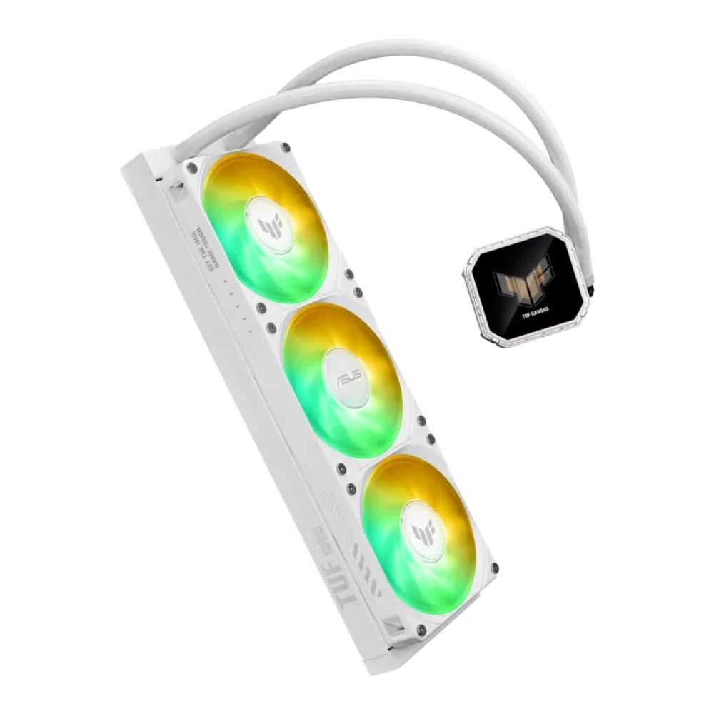 ASUS vodní chladič CPU AIO TUF GAMING LC III 360 ARGB LCD White, 3x120mm, LGA1851, AM5