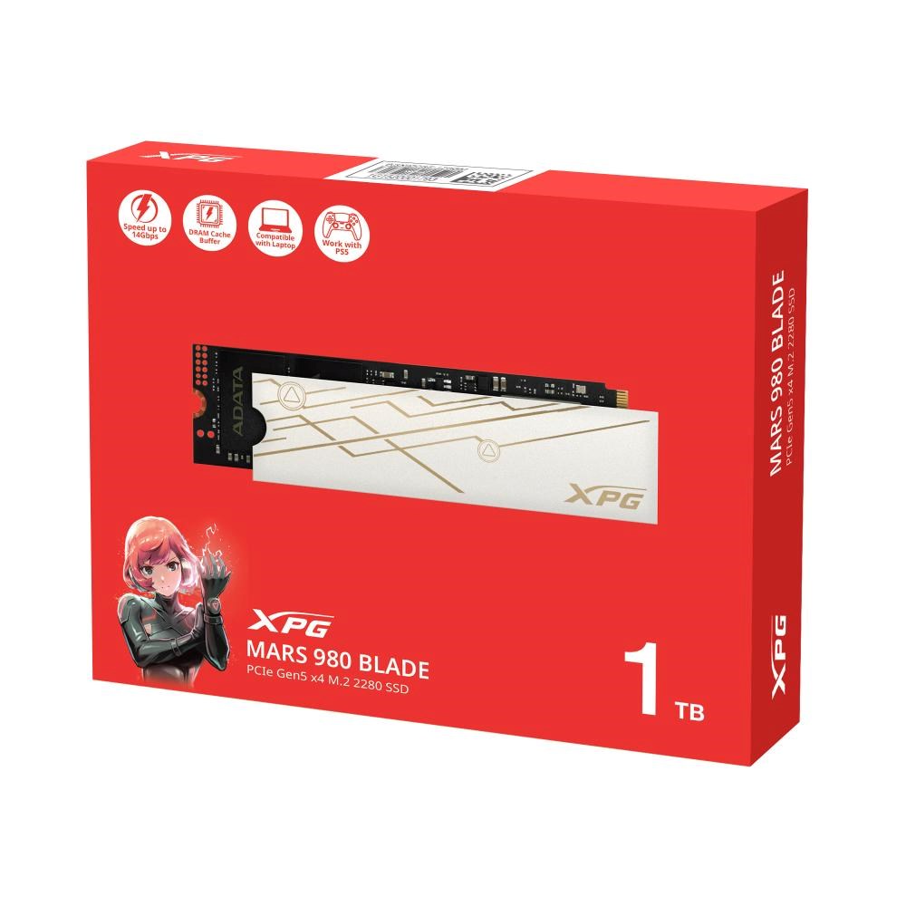 ADATA SSD 1TB XPG MARS 980 BLADE, PCIe Gen5x4, M.2 2280, (R:14000/ W:10000MB/s)