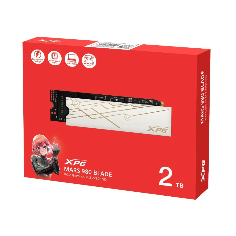 ADATA SSD 2TB XPG MARS 980 BLADE, PCIe Gen5x4, M.2 2280, (R:14000/ W:13000MB/s)