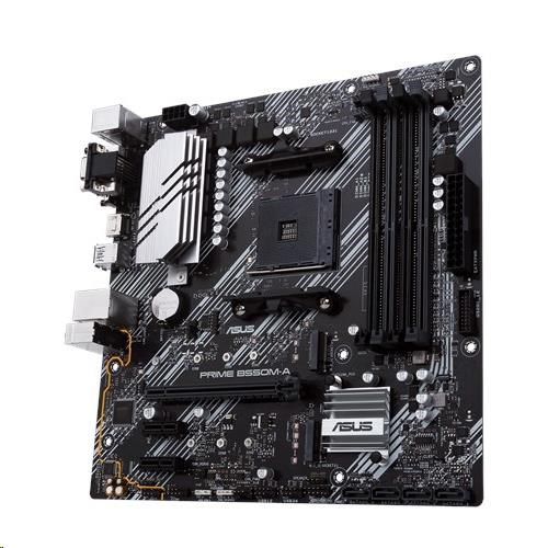 ASUS MB Sc AM4 PRIME B550M-A, AMD B550, 4xDDR4, 1xHDMI, 1xDVI, 1xVGA, mATX